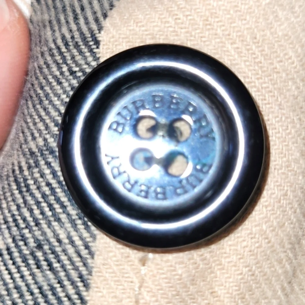 Burberry London Nova Check Pleated Dress Buttons Front Panel And Satin Belt XL